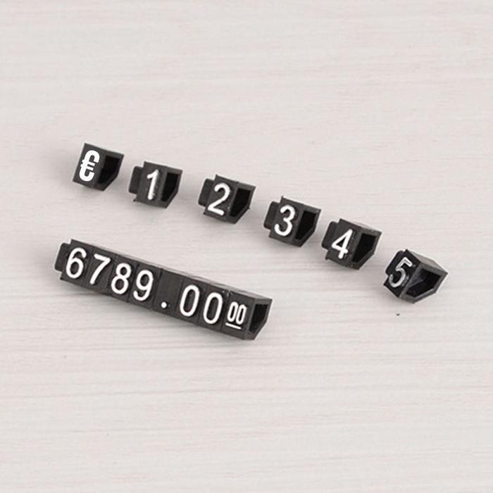 20 Sets Mini Euro Price Number Cubes Assembly Blocks Stick Combined
