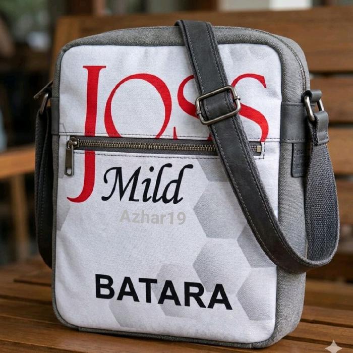 Tas Selempang Model Terbaru Original Logo JOSS BATARA Waterproof Warna Putih - Tas Selempang & Bahu 