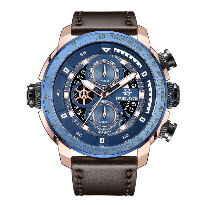 evans jayden 9466 jam tangan pria Analog kulit