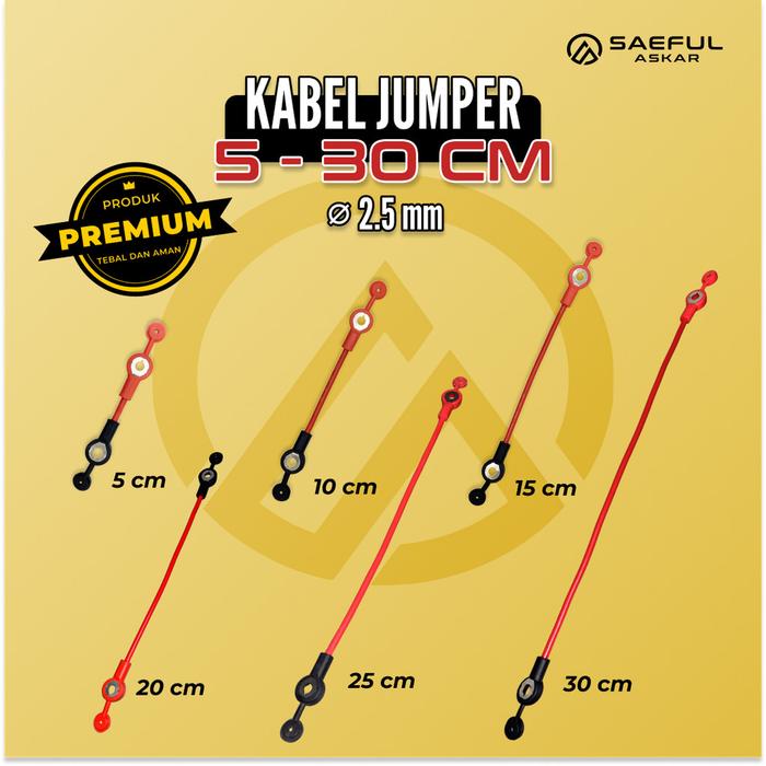 Kabel Jumper Baterai Sepeda Listrik Premium 2.5 cm tersedia panjang 5-30 cm