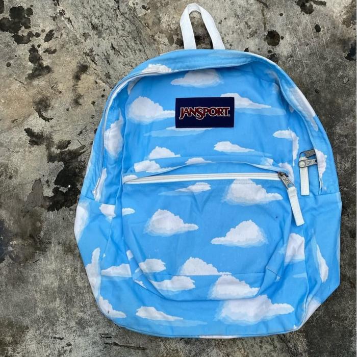 DAZZLE.STORE12 PROMO TAS JANSPORT MOTIF AWAN JANSPORT BACKPACK SUPER PREMIUM / TAS RANSEL JANSPORT T