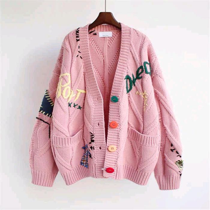 Rajut atasan wanita premium thrift murce Knitwear Panjang Cardigan Sweater