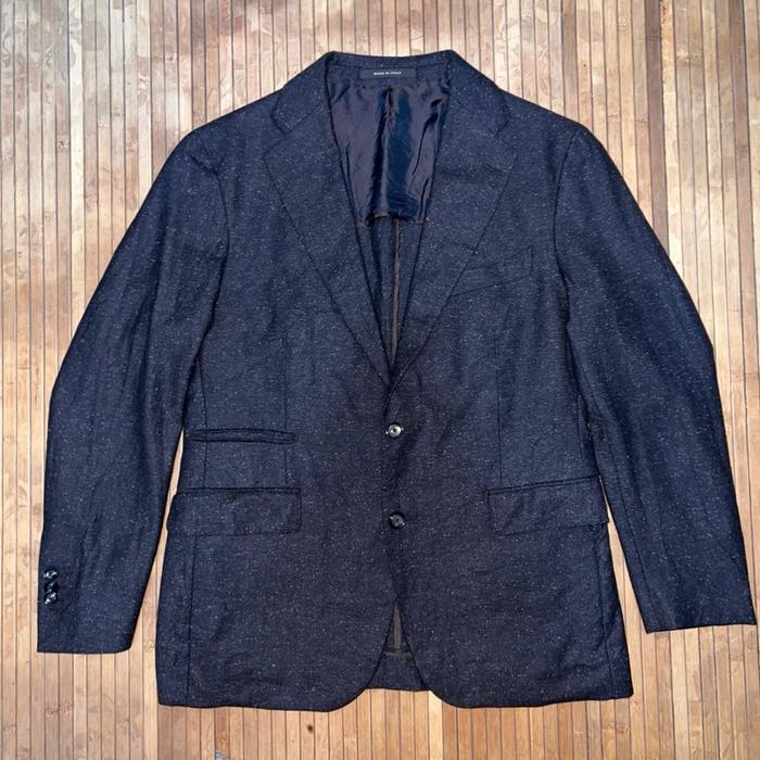 TUXEDO TAGLIATORE ITALIA SLIM FIT TWO BUTTON SPECKLED BLAZER JACKET prada ermenegildo zegna brooks &