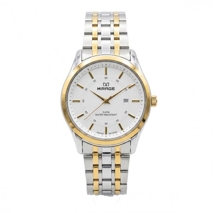 Mirage 8830 Silver Gold Man MDBTGSL Jam Tangan Pria