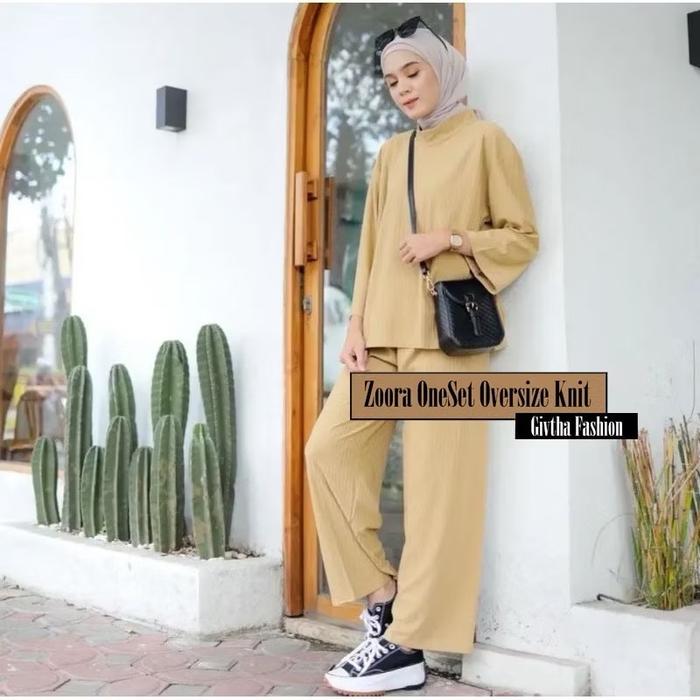 Zoora OneSet Oversize Knit Mango Premium