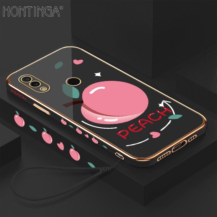 Hontinga Casing Ponsel Xiaomi Redmi 7, Case Telepon Persegi TPU