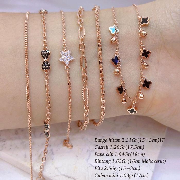 PROMO DISKON Sale  gelang tangan emas 1 - 3 gram emas 750 kadar 17k