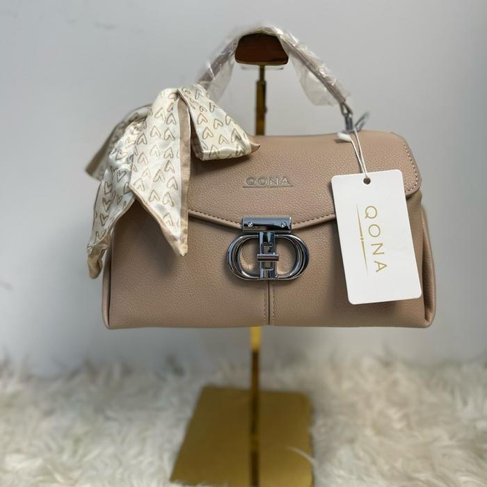 QONA tas selempang fashion cantik Wanita Kulit