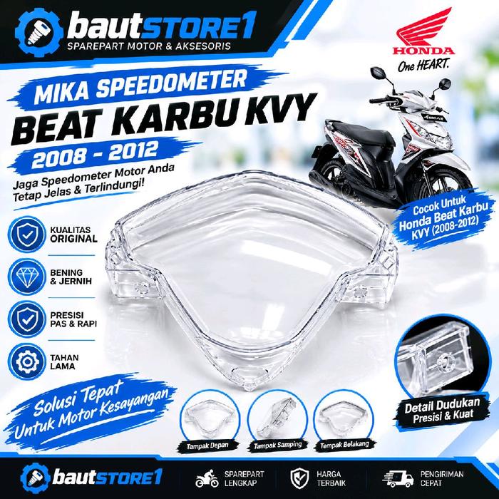 Honda Mika Speedometer Beat Karbu Kvy 2008-2012 Kualitas Original Bening Jernih Presisi Pas Rapi Tah