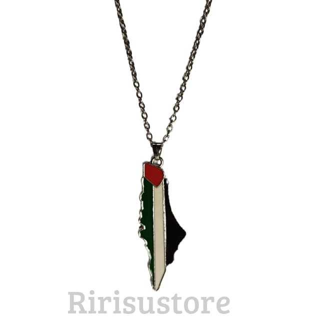 PL122 Kalung Bendera Palestina Palestine Flag necklace Import