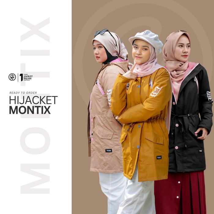 Jaket wanita waterproof Hijacket Montix Series All Size, XL, XXL Bahan 100% Polyfiber Imported Asli 