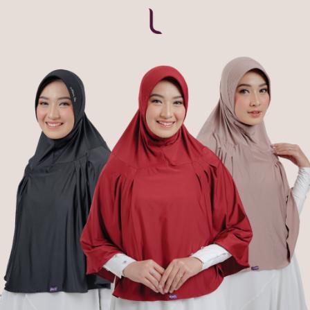 Elzatta Hijab Jilbab Kerudung Bergo Instan Jumbo Polos Saida Dazatta