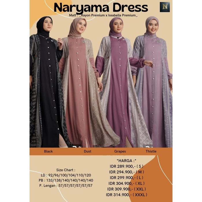 NARYAMA DRESS NADHEERA LUXURY // GAMIS LEBARAN 2024 //GAMIS NADHEERA // DRESS KONDANGAN ORIGINAL BRA