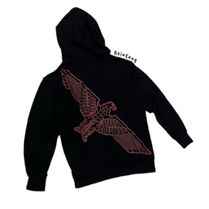 BOY London Red Eagle Black Hoodie Unisex Pria Wanita