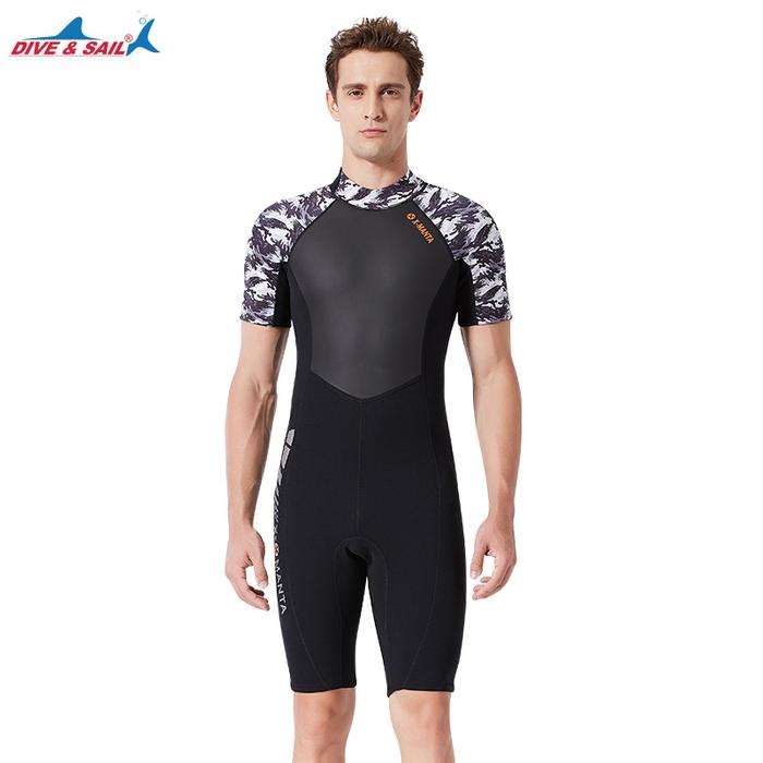 1.5MM Wanita/Pria Wetsuit Satu Potong Musim Semi Scuba Diving Setelan