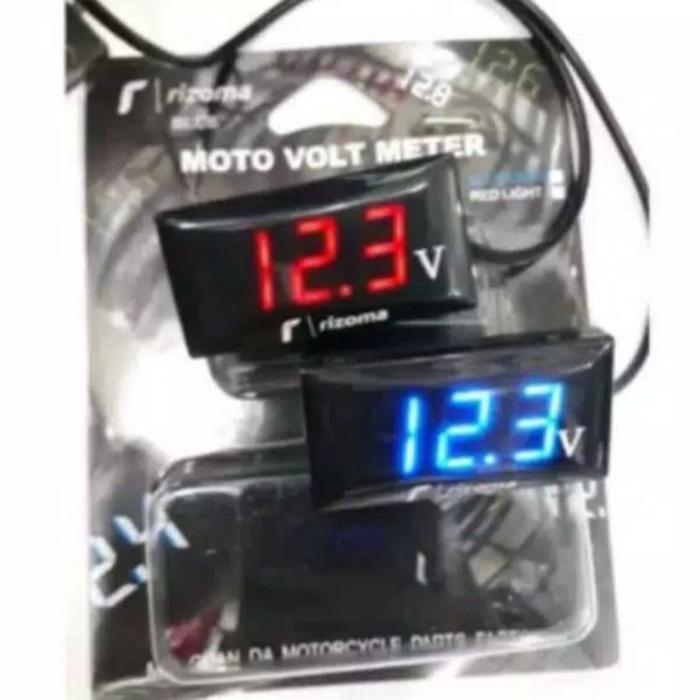 [Spin-R] Volt Meter Rizoma Voltmeter Rizoma Volt Meter Motor Volt Meter Aki Digital Alat Pengukur Ak