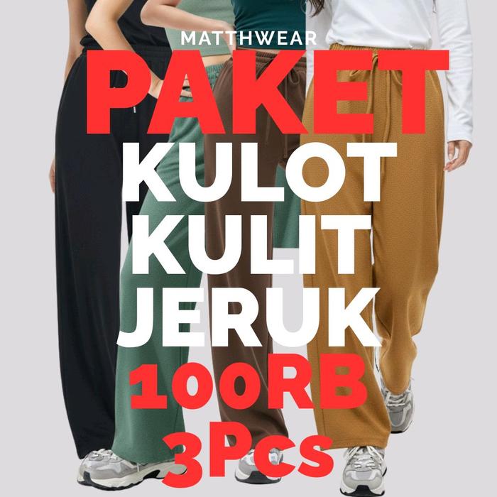 CELANA KULOT HIGHWAIST KULIT JERUK SERIES