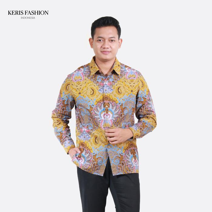 Keris Gallery Kemeja Batik Slimfit Lengan Panjang Motif Keris Widoro Kandang - Coklat