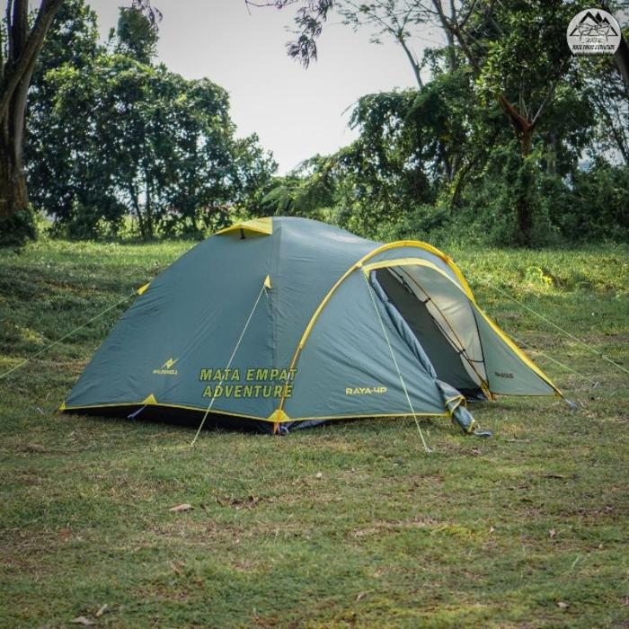 TENDA CAMPING WILDSHELL RAYA 4P / RAYA 4 PRO KAPASITAS 4-5 ORANG DOUBLE LAYER CAMPING KELUARGA