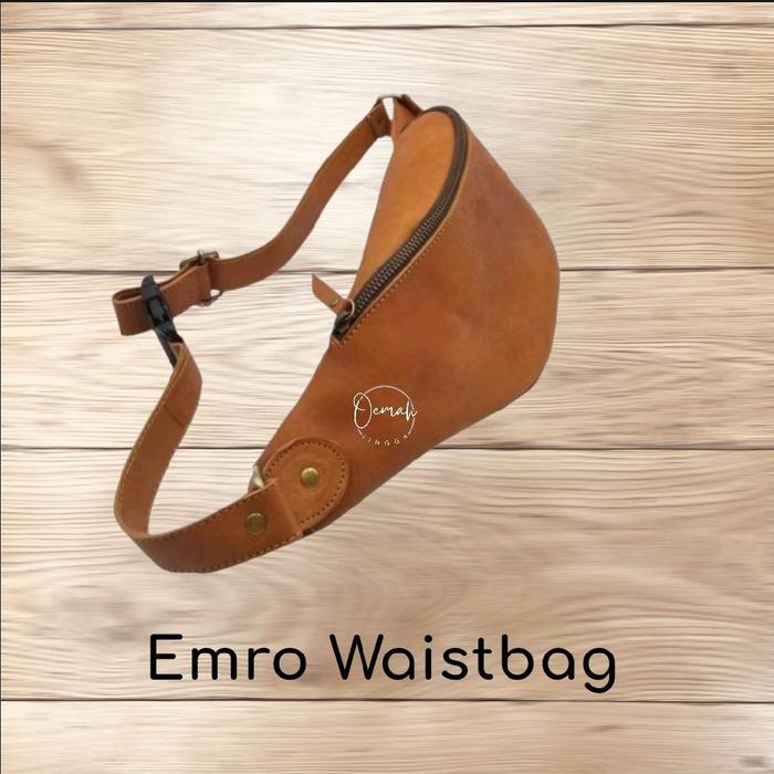 tas selempang unisex - tas waistbag polos unisex emro