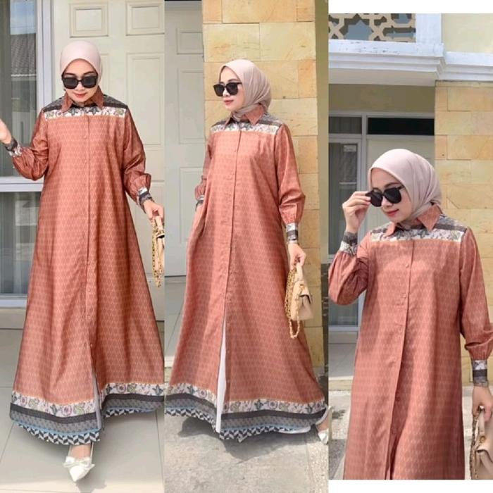 GAMIS DIMARA ZASKIA SUNGKAR ZASHI GAMIS MONOGRAM DRESS LEBARAN IED Formal Lembut Muslim Mewah Nyaman