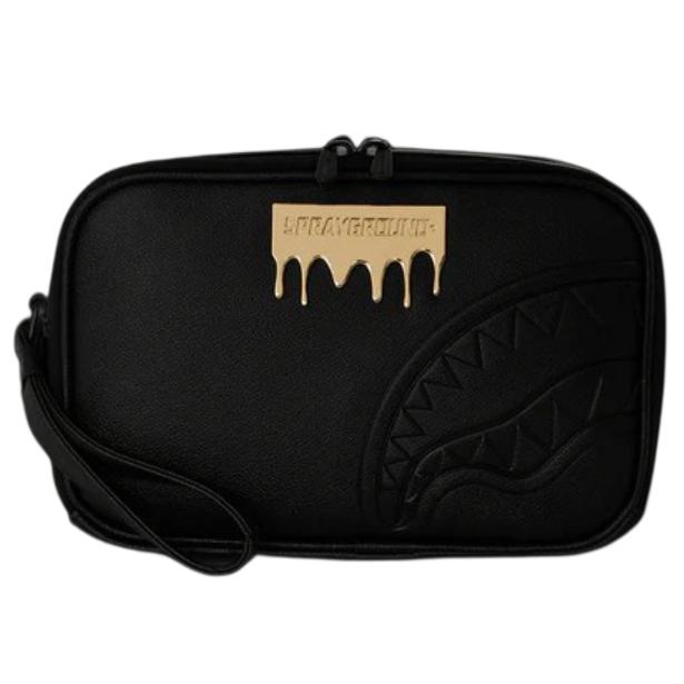 Sprayground Gold Brick Drip Toiletry / Tas Branded Original