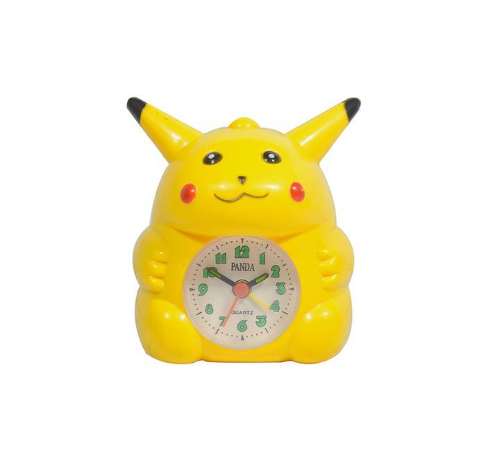 Jam Meja Weker Anak Alarm Melody Clock Pikachu Free Baterai D129