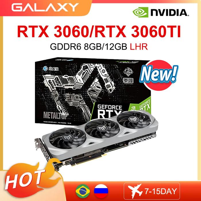 GALAXY Baru Kartu Grafis GDDR6 Rtx 3060 3060Ti 8G 12G Gaming Kartu
