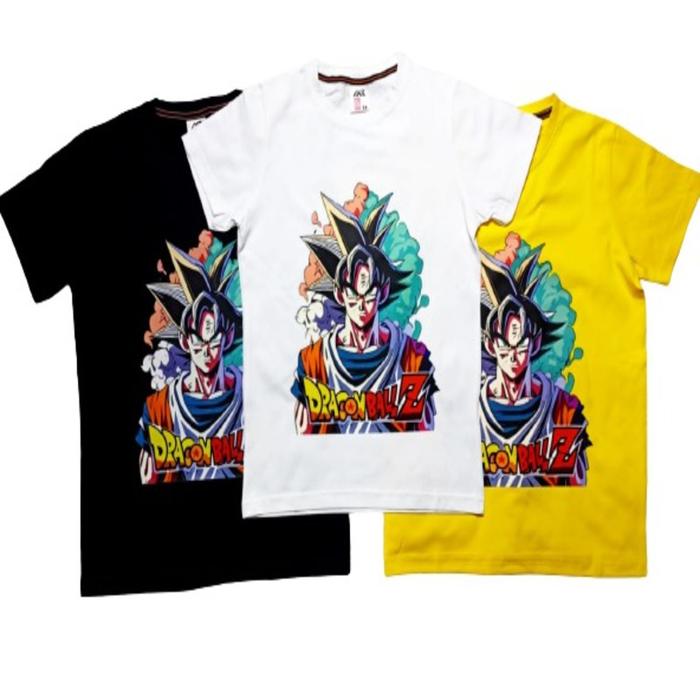T-shirt motif dragon ball fashion pakaian atasan lengan pendek baju kaos anak-anak perempuan/laki-la