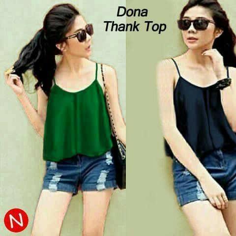 Promo 3386 dona thanktop/baju wanita murah/baju grosir/baju murah grosiran COD