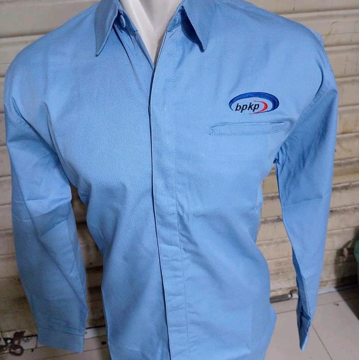 kemeja bpkp seragam kerja BPKP terbaru baju BPKP kemeja BPKP biru muda