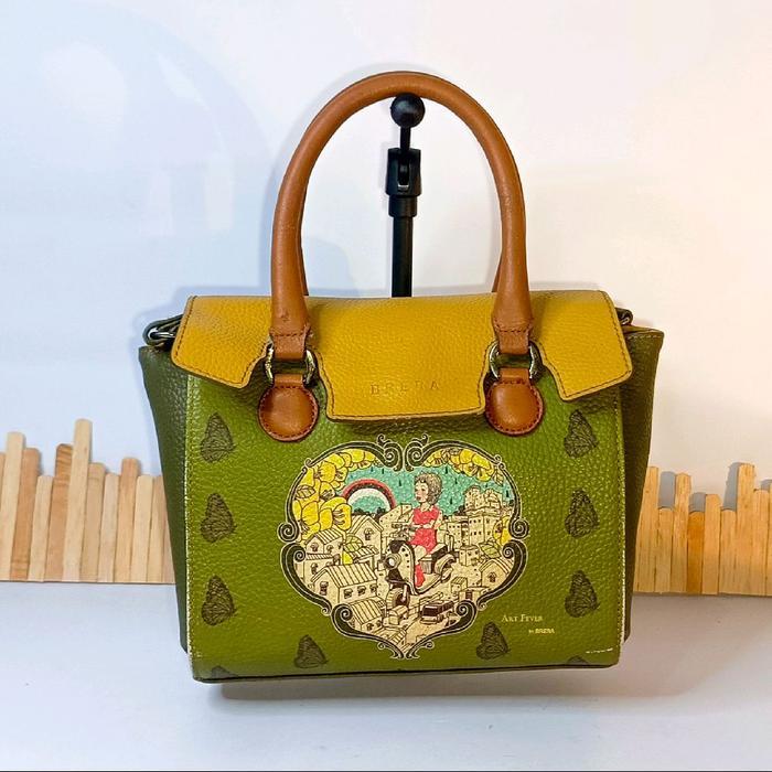 Tas Brera Art fever hijau "Second" kondisi mulus
