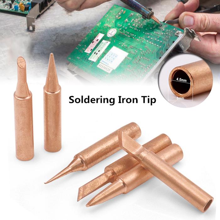 6 In 1 Mata Solder Tembaga/Ujung Solder Logam Tembaga/Solder Tip/Ujung Tembaga Murni/Tips Besi Solde