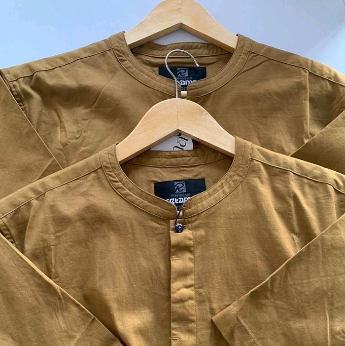 Baju Koko Pria Lengan Pendek Retama Original Warna Gold