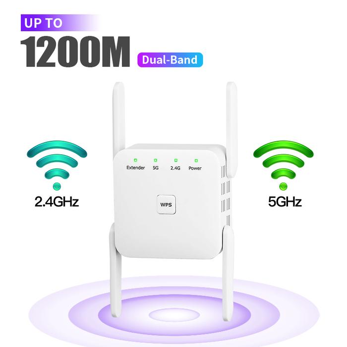 5G Wifi Repeater 2.4G/5Ghz WiFi Extender 1200Mbps WiFi Router