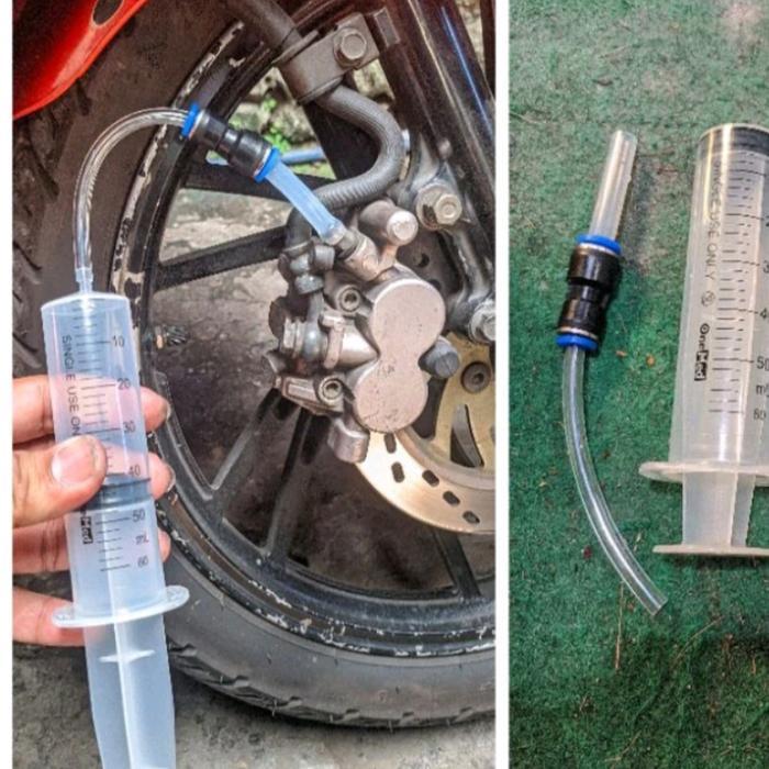 ALAT Kuras Minyak Rem alat bleeding rem motor biar tidak ada angin didalam selang rem /suntikan Kura