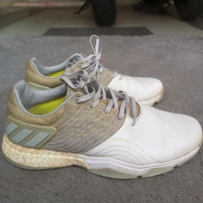 SEPATU GOLF ADSSS ADIPOWER BOOST WHITE TAN ORIGINAL PRELOVED SIZE 42