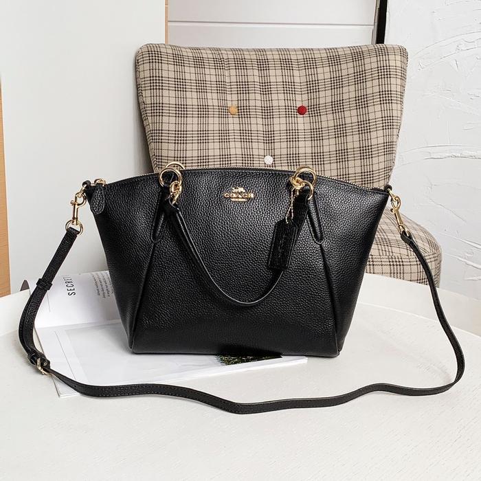 COACH Kelsey Crossbody Top Handle Bag Signature Black