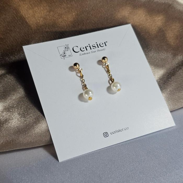 Cerisier Pearl Series - Jinju Earrings | Anting wanita tusuk simple mutiara