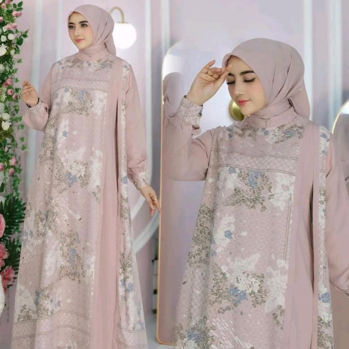Dress Mecca syafeera | dress terbaru | dress motif | gamis motif | gamis syafeera | abaya motif Musl