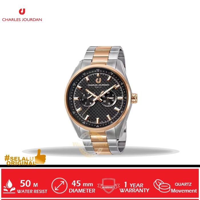 Jam Tangan Analog Man Charles Jourdan CJ1038-1632M Original Murah