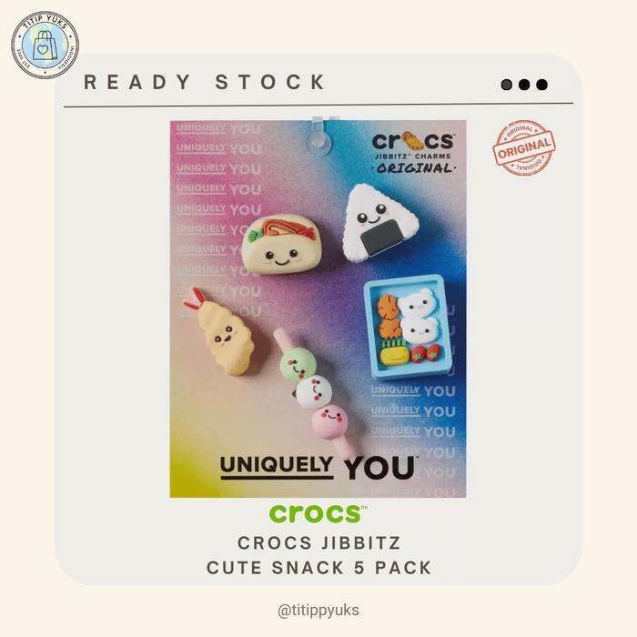 Jibbitz Crocs Original Cute Snack Onigiri Bento Box Set Isi 5 Pcs