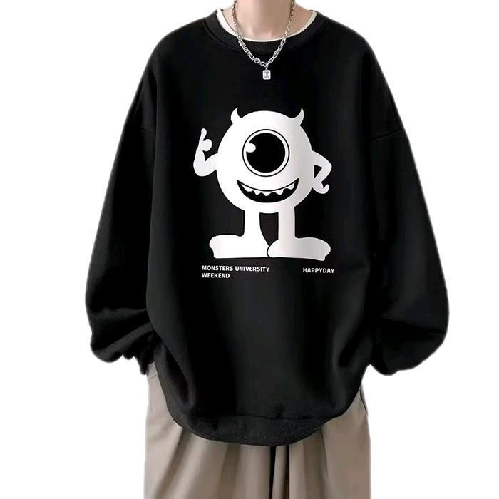 Sweater Crewneck Jumbo Monster Eye Pria Wanita Sweatshirt  Fleece Distro Keren Unisex S-XXXXXXL Over