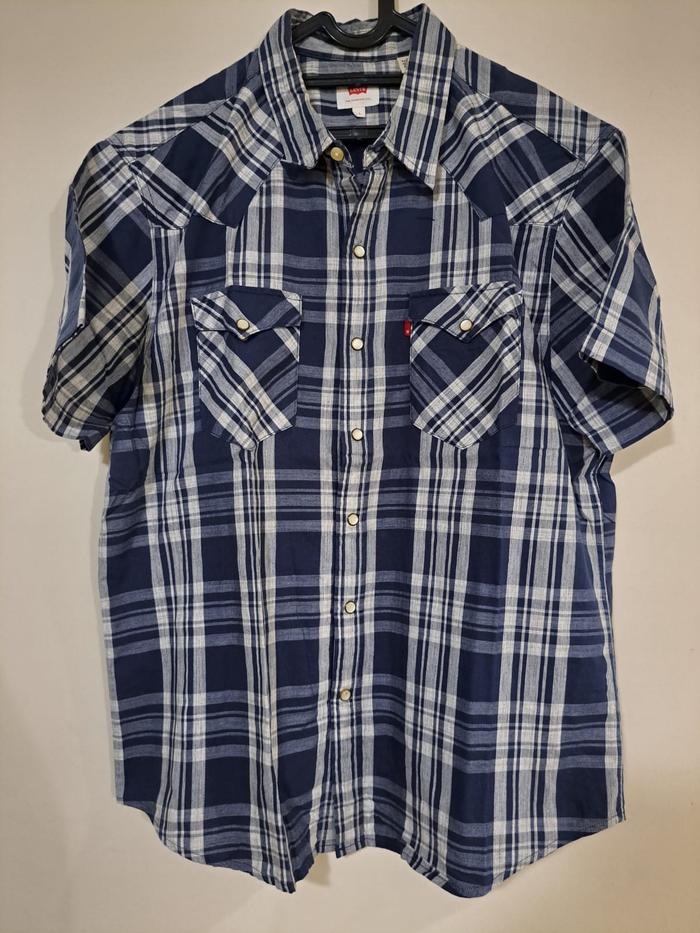 Levis Barstow Short Sleeve Western Shirt / Kemeja Lengan Pendek Pria size L Original Preloved (46)