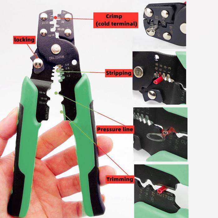 (Skun Terminal Kabel 320pcs) Tang Potong Kabel Listrik Multifungsi
