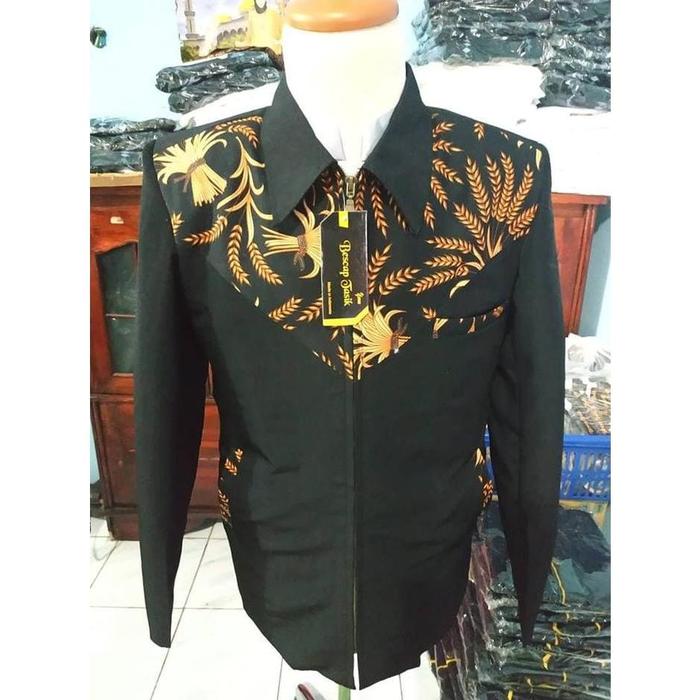 Jasket (jas semi jaket) Kombinasi Batik Gandum