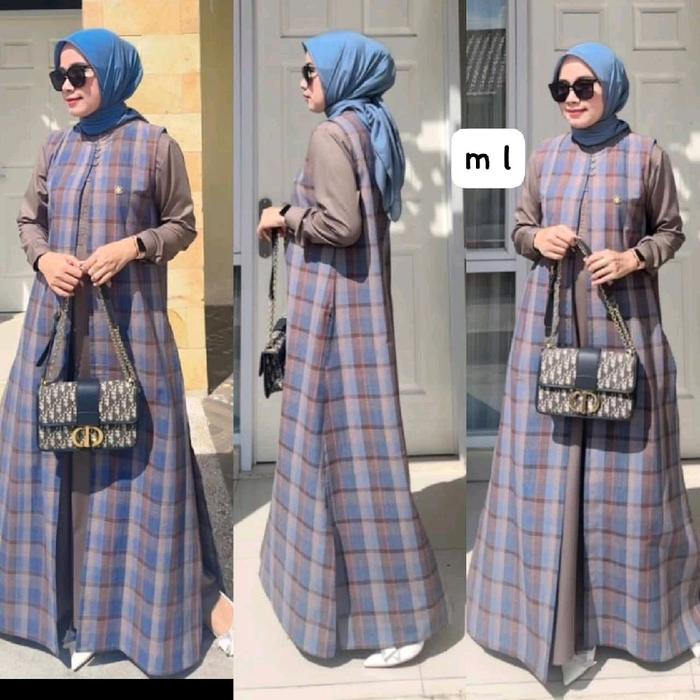 Gamis Dimara Set Iner Outer Dres Iner Outer Dimara Terbaru Dress Terbaru Kekinian