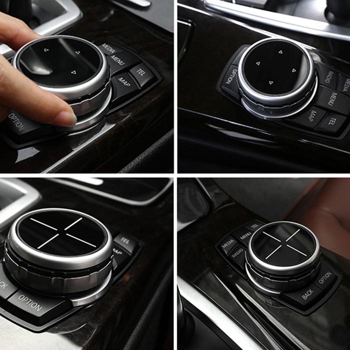 Car Styling Multimedia Buttons Cover iDrive Stickers For