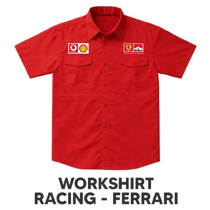 Workshirt Ferrari F1 | Kemeja Ferrari Racing | Ferrari F1 Racing