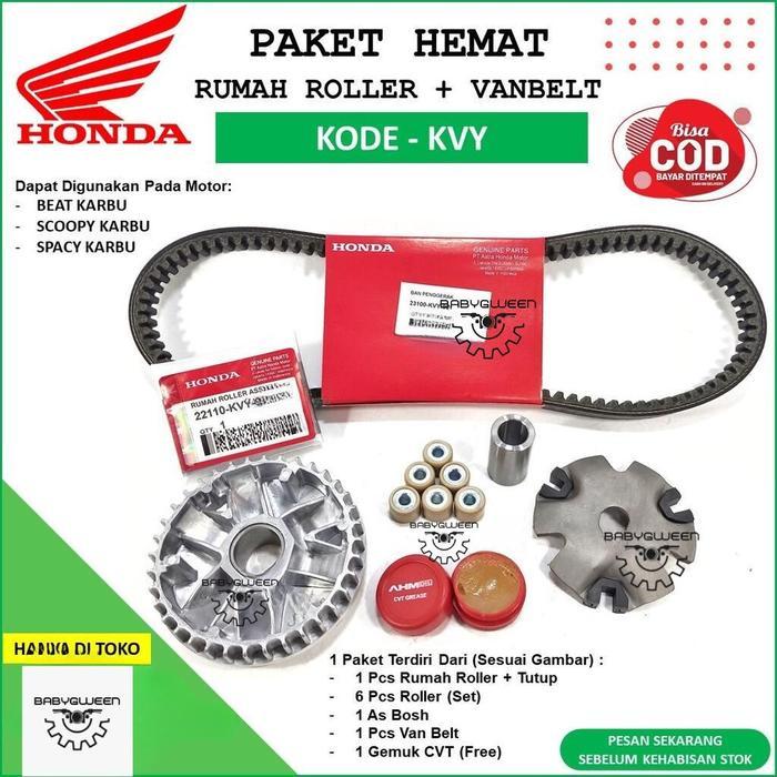 PAKET RUMAH ROLLER VANBELT BEAT KARBU SCOOPY KARBU SPACY KARBU / RUMAH ROLLER VANBELT VBELT BEAT KVY